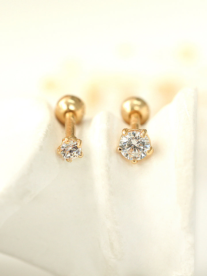 14K Gold 5 Leg Cubic Cartilage Earring 18G16G