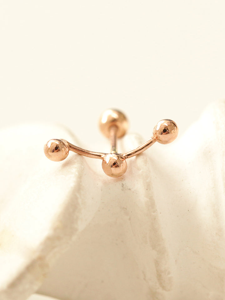 14K Gold Constellation Ball Cartilage Earring 20G