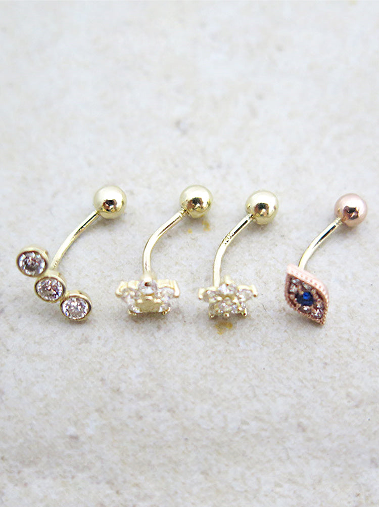 14K gold Rook earring 20g