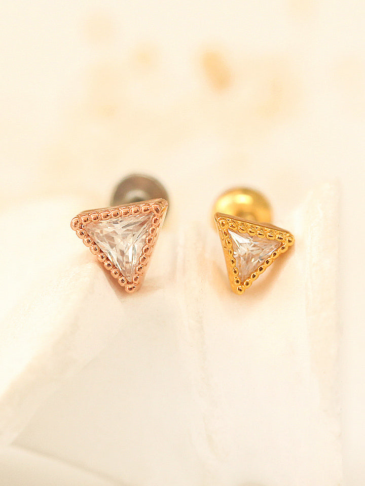 Simple Triangle CZ Cartilage earring