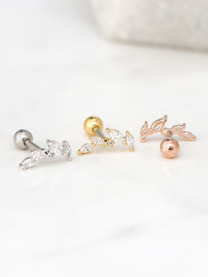 CZ Leaf Cartilage earring