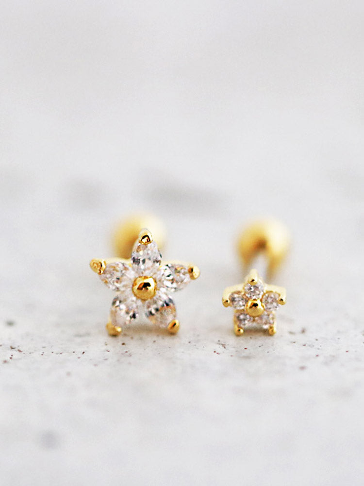 Double Flower Cartilage earring