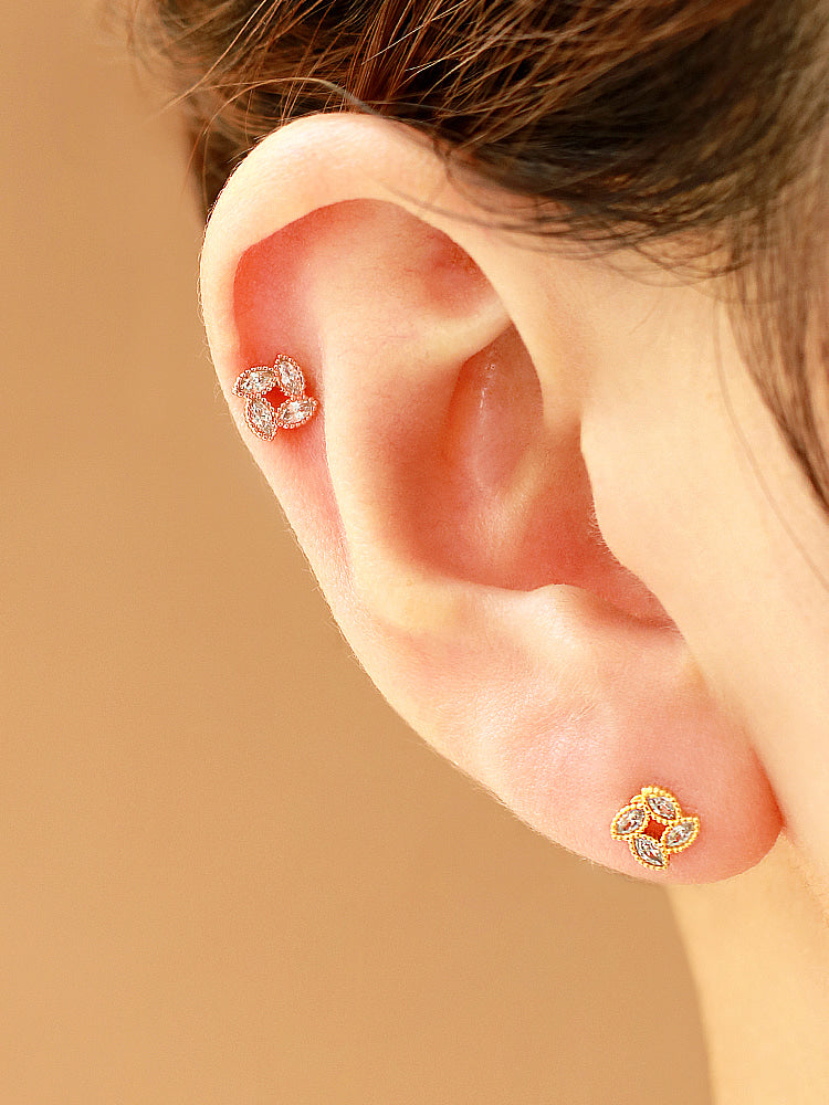 Square Marquise cartilage earring