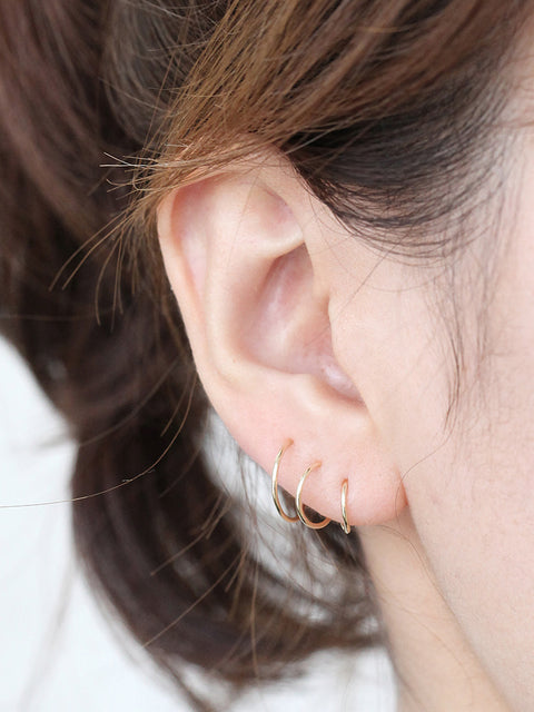 10K Gold Tragus Cartilage Conch Daith Helix Nose Hoop Ring Earring Piercing   Shop ONDAISY Earrings  Clipons  Pinkoi