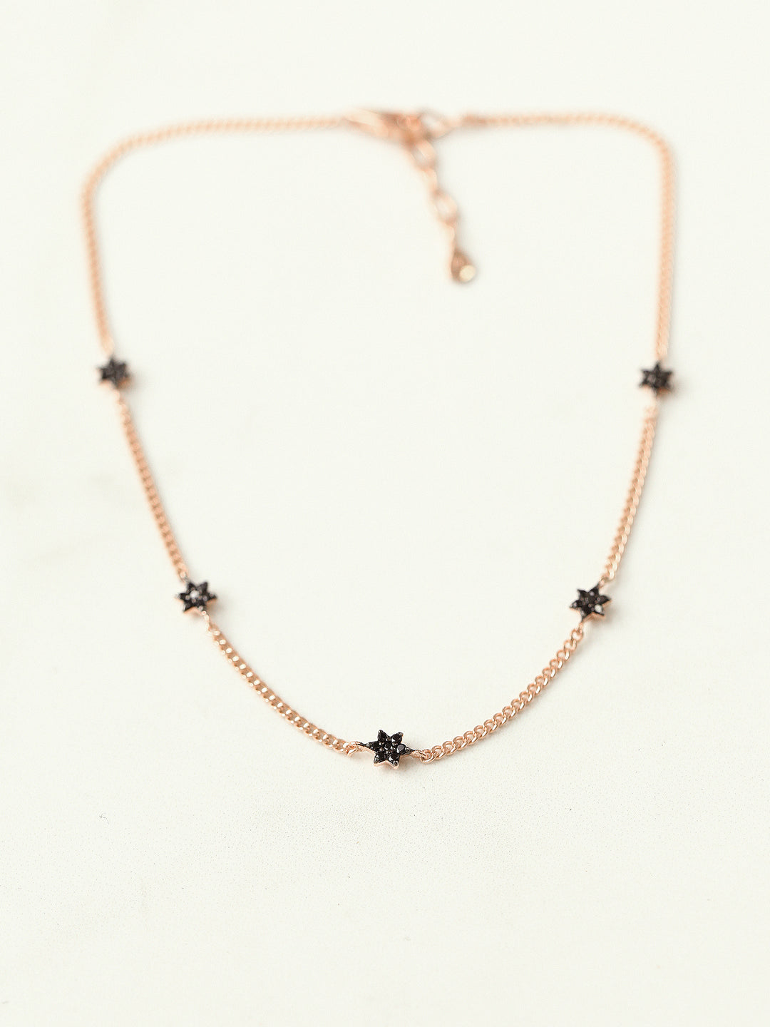 14K 18K gold Black star Anklet