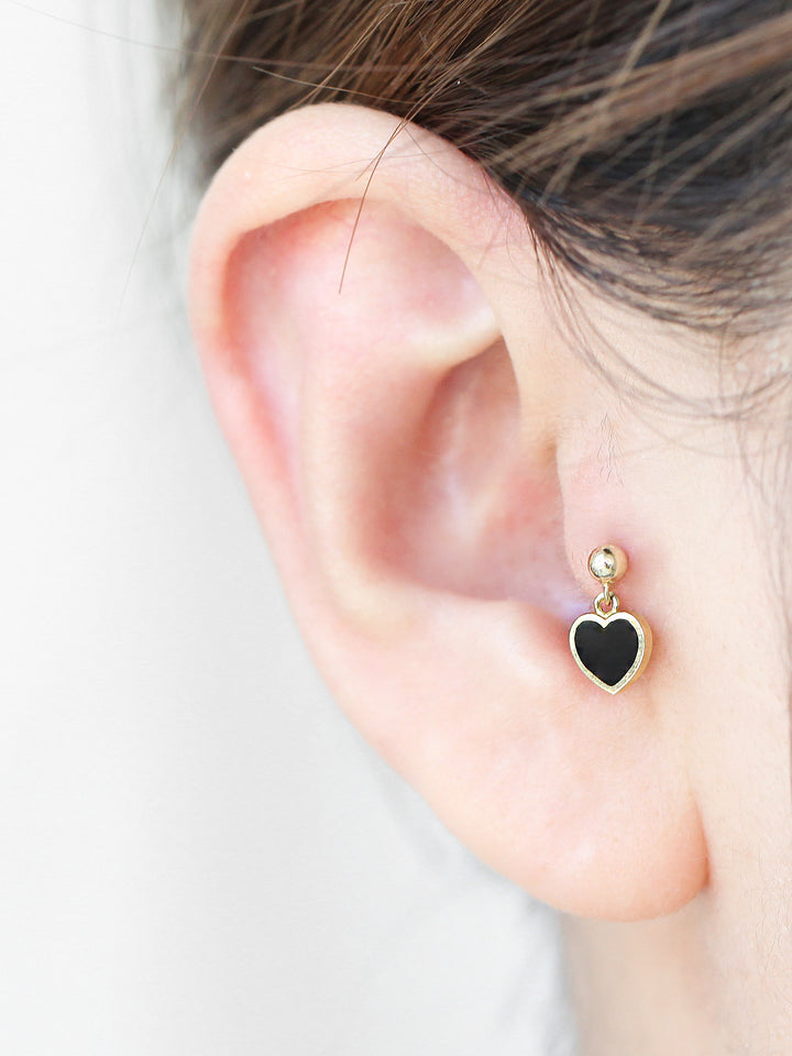 14K Gold Cross / Heart Cartilage earring 20g