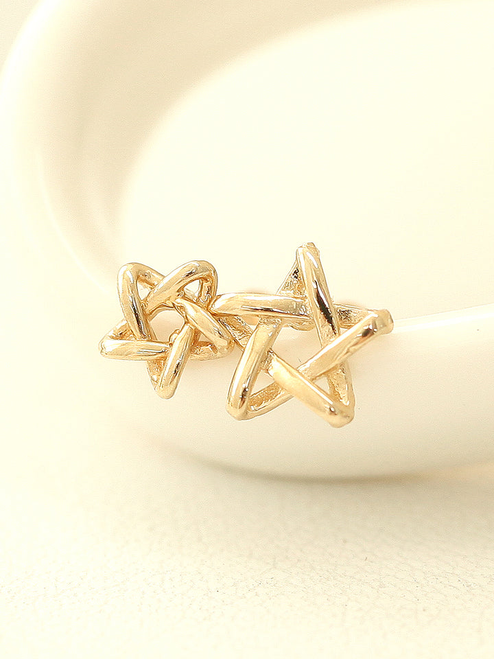 14K gold Star Point cartilage earring 20g