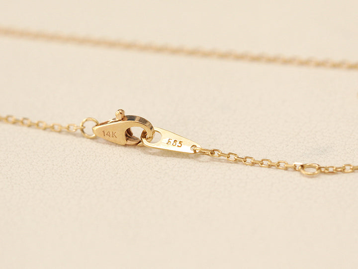 14K 18K Gold Tear Drop Cubic Necklace