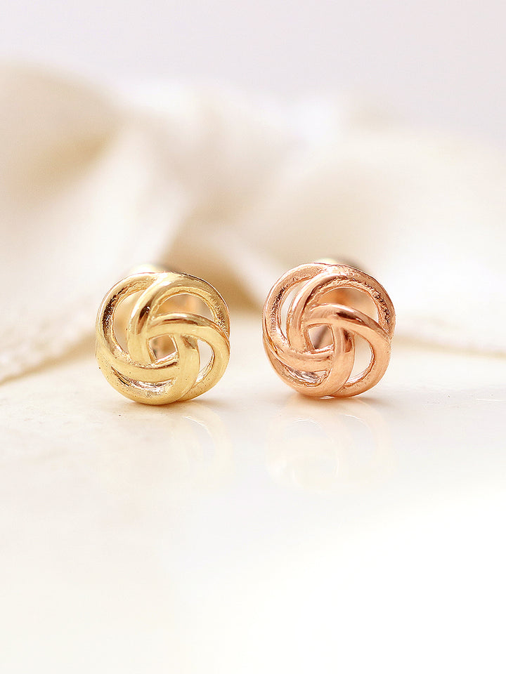 14K gold Tornado Ball cartilage earring 20g