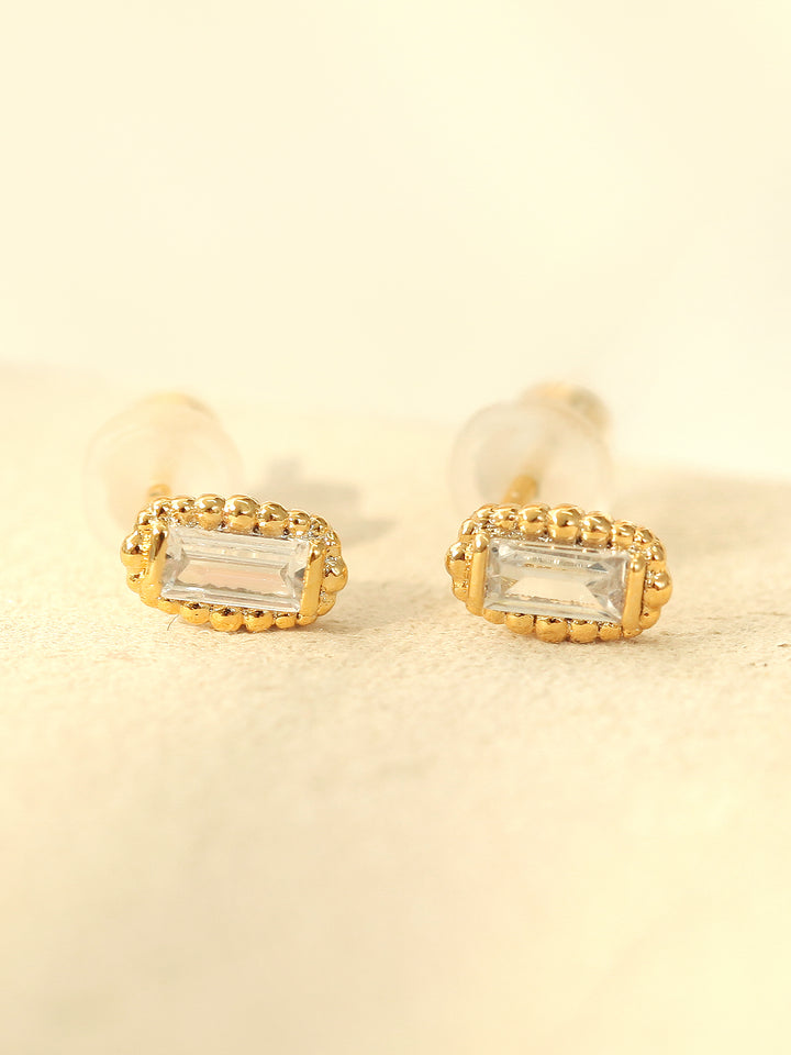 Square Tepa Cubic Earring