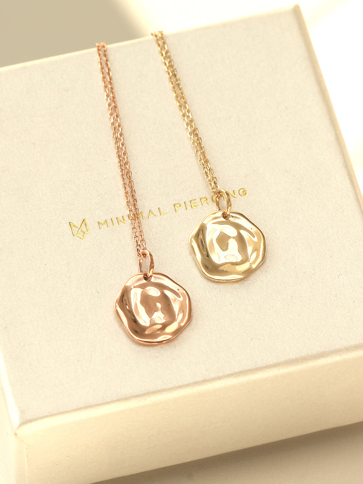 14K 18K Gold Coin Necklace