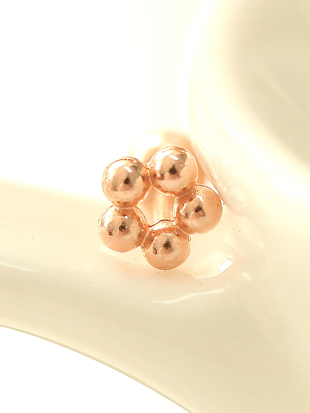 14K Gold Mini Flower Ball cartilage earring 20g