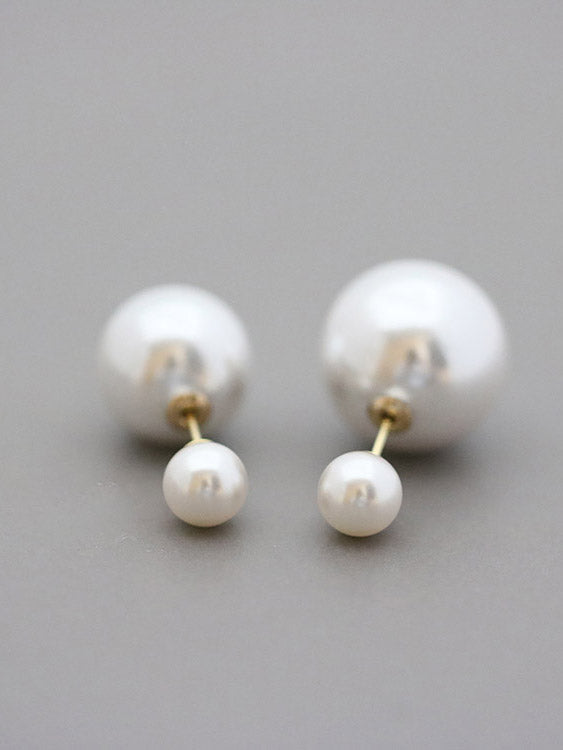 14K Gold Pearl Earring Backs