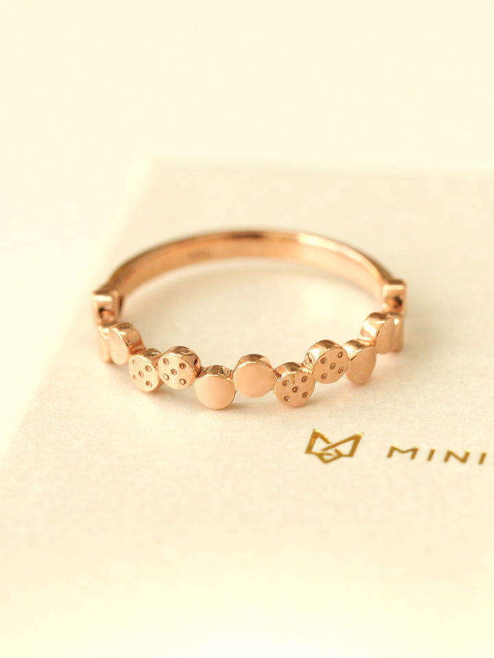 14K 18K Gold Volume Bubble Ring