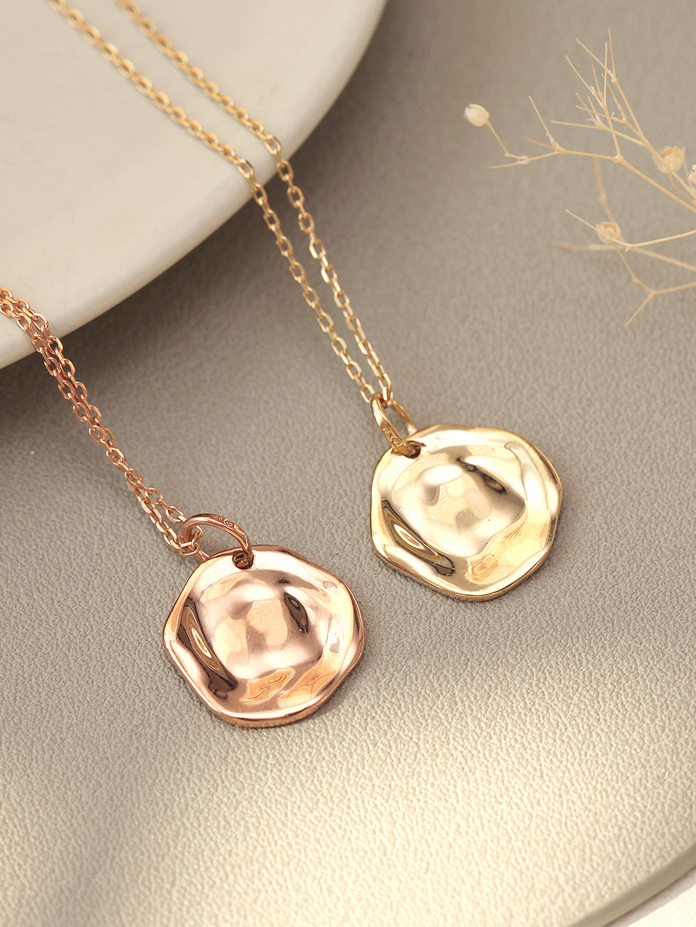 14K 18K Gold Coin Necklace