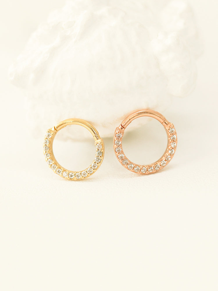 14K Gold Daith Hoop Earring 18g16g