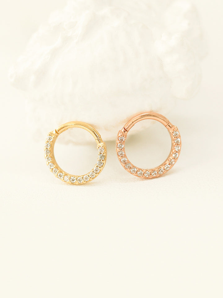 14K Gold Daith Hoop Earring 18g16g