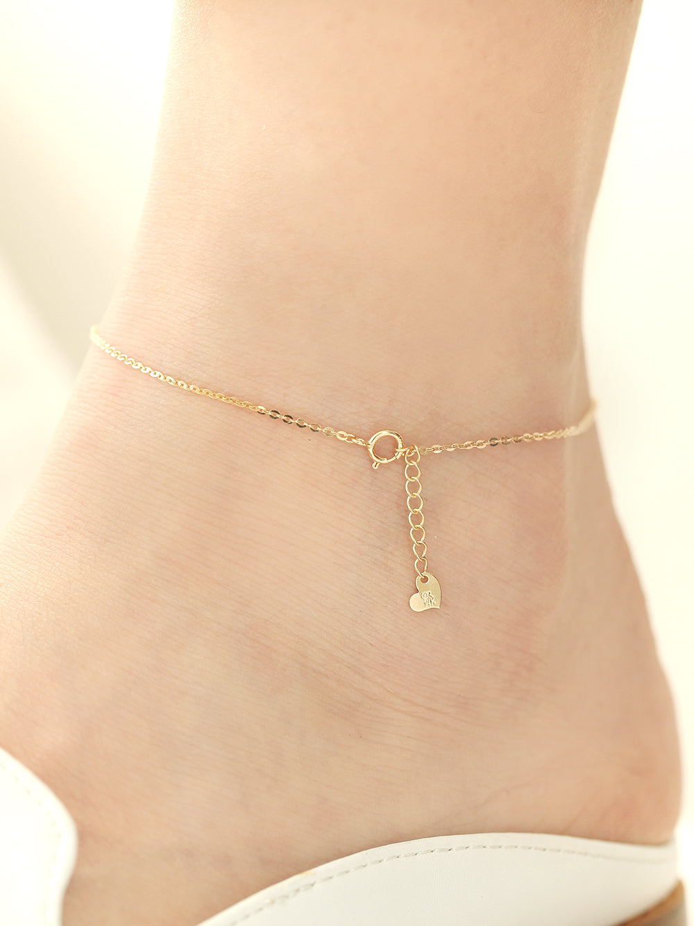 14K Gold Lucky Elephant Anklet Bracelet