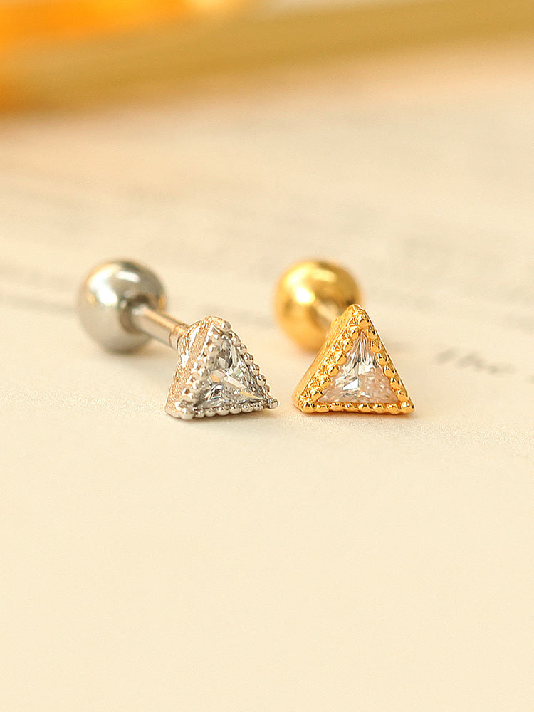 Simple Triangle CZ Cartilage earring