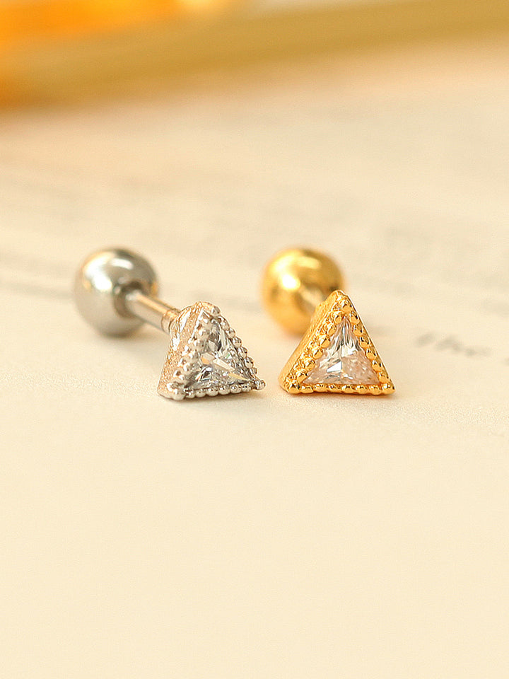 Simple Triangle CZ Cartilage earring