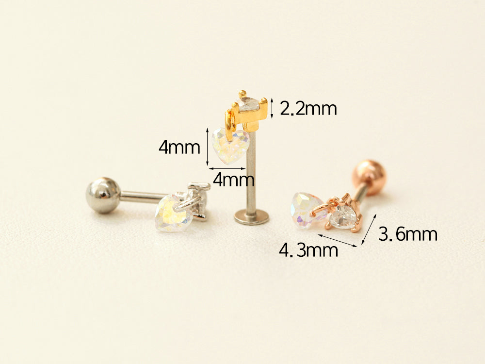 Heart Drop Cubic Piercing