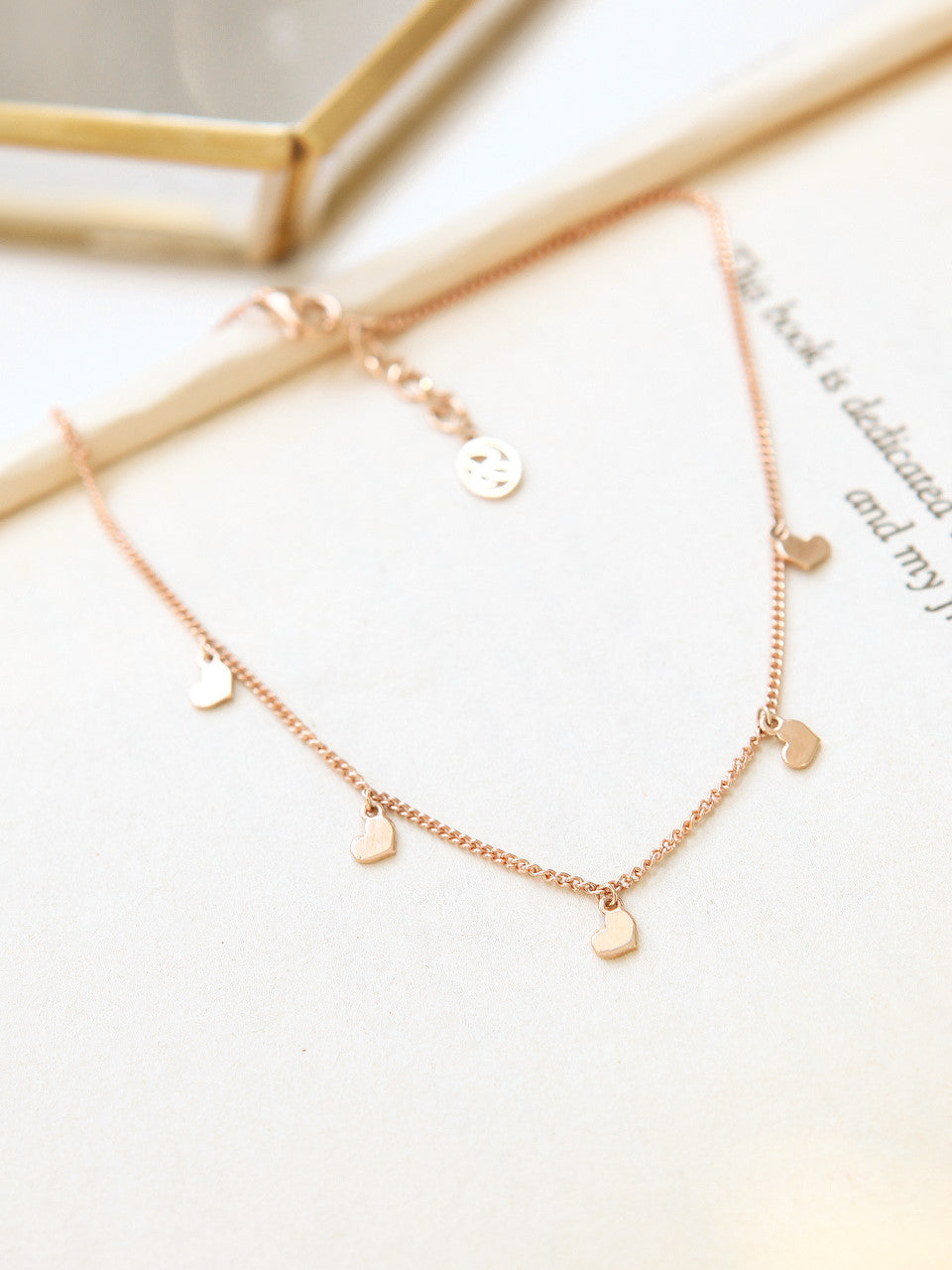 14K 18K Gold Heart Anklet