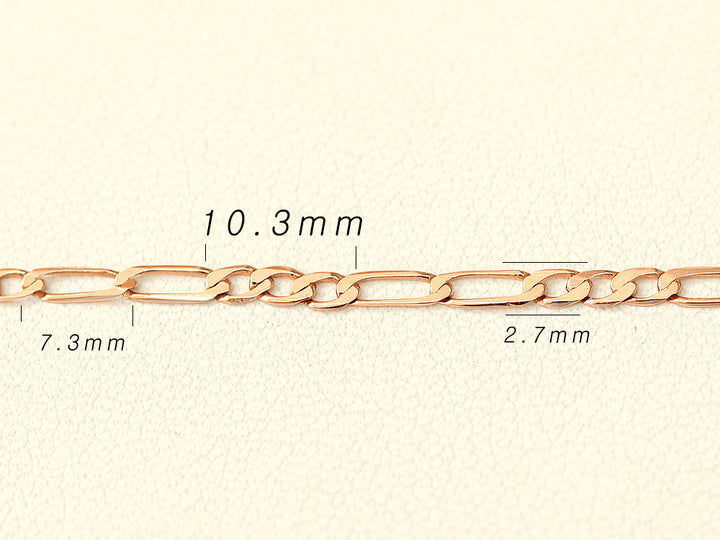 14K 18K Gold Flat Square Chain Bracelet