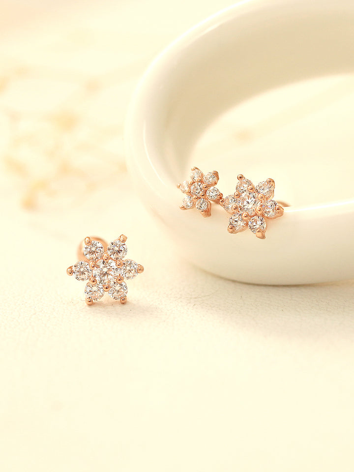 14K gold Lovely Flower cartilage earring 20g