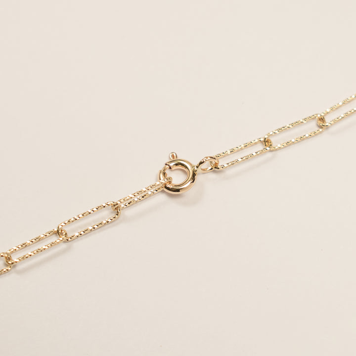 14K Gold Link Clip Chain Necklace