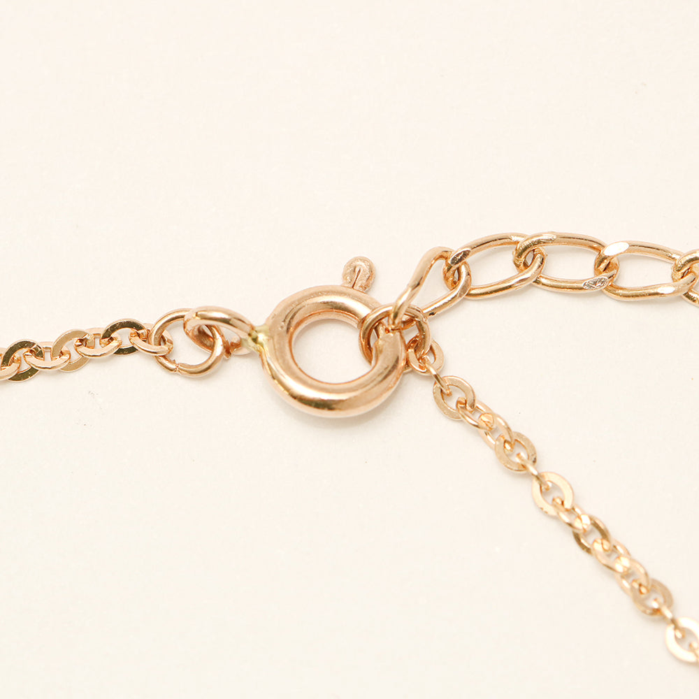 14K 18K Gold Cutting Ball Mixed Clip Chain Anklet