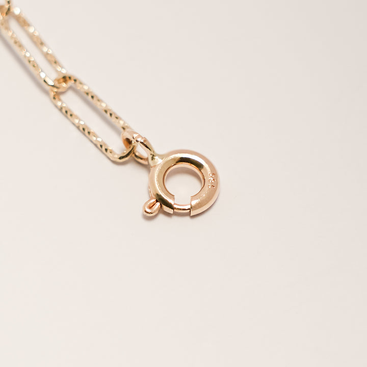 14K Gold Link Clip Chain Necklace