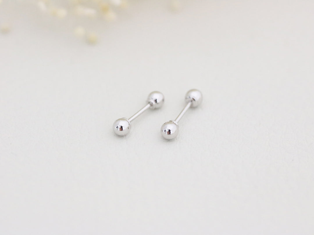 14K Gold Ball Cartilage Earring 2mm/2.5mm/3mm/4mm/5mm/6mm 20g