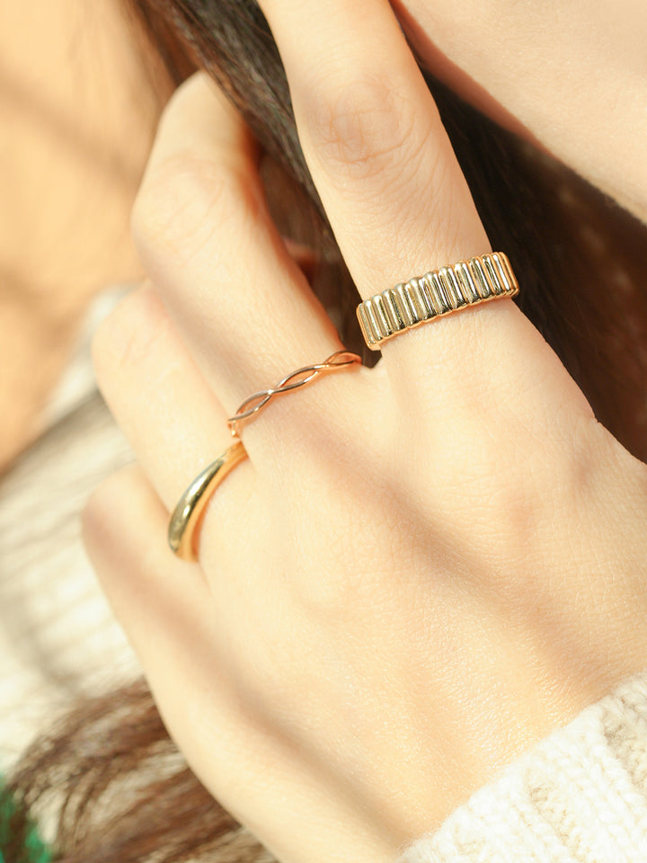 14K 18K Gold Embossed Ring