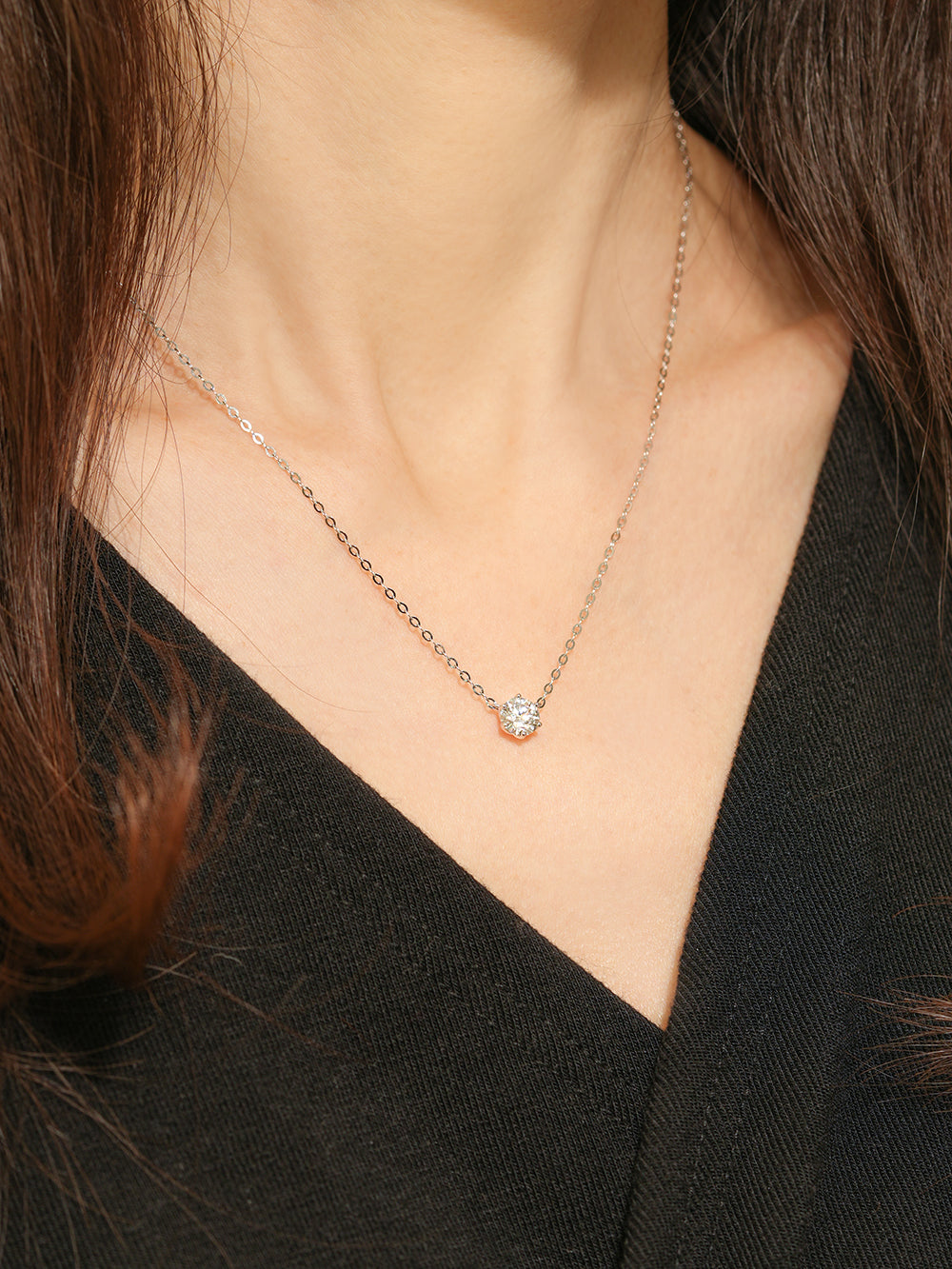 14K 18K Gold Moissanite Necklace