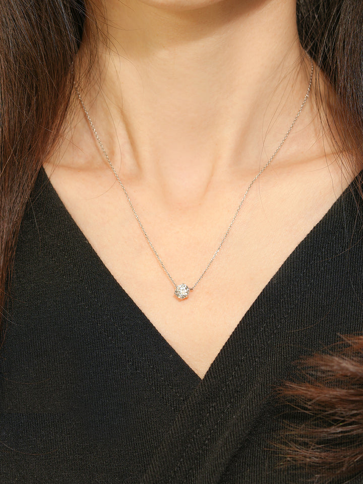 14K 18K Gold Moissanite Necklace