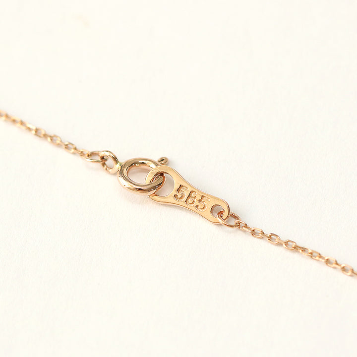 14K 18K Gold Curve Knot Chain Necklace