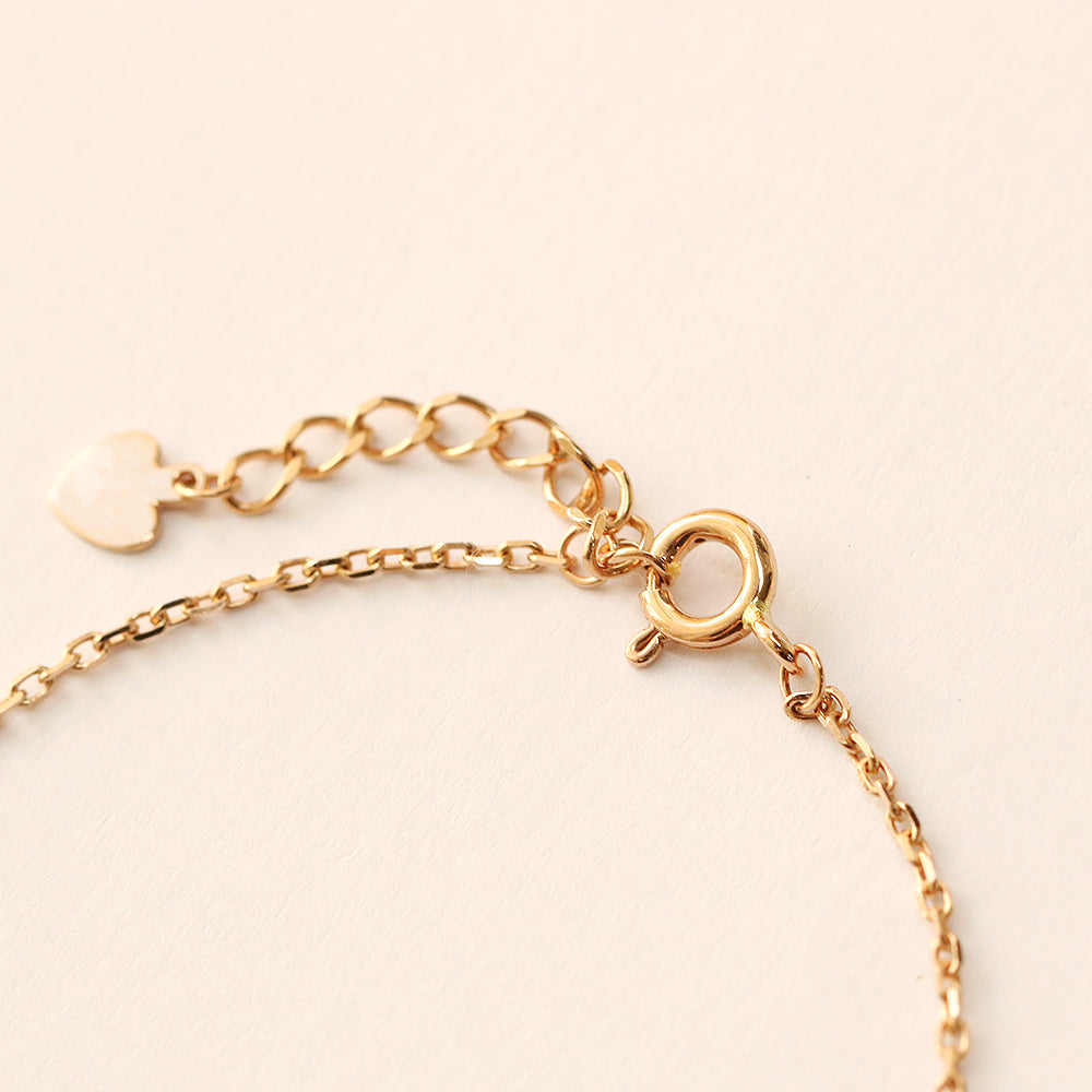 14K 18K Gold CZ Volume Line Stick Bracelet