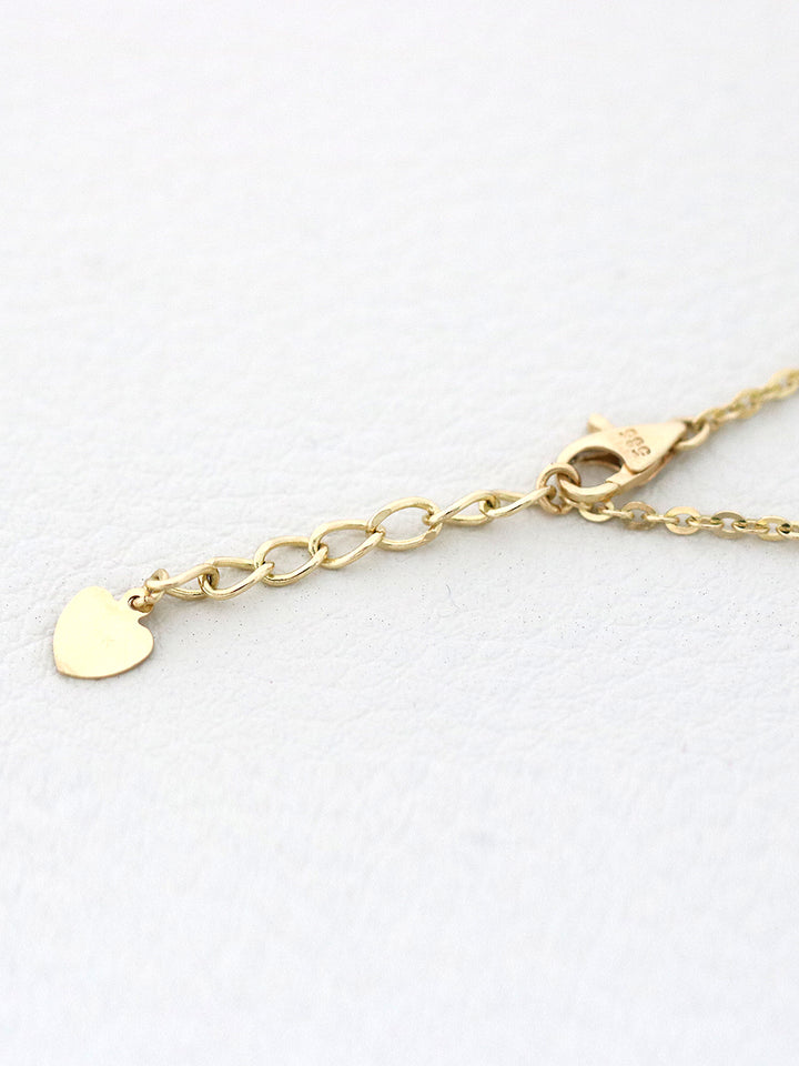 14K 18K gold Love Two Ring Necklace