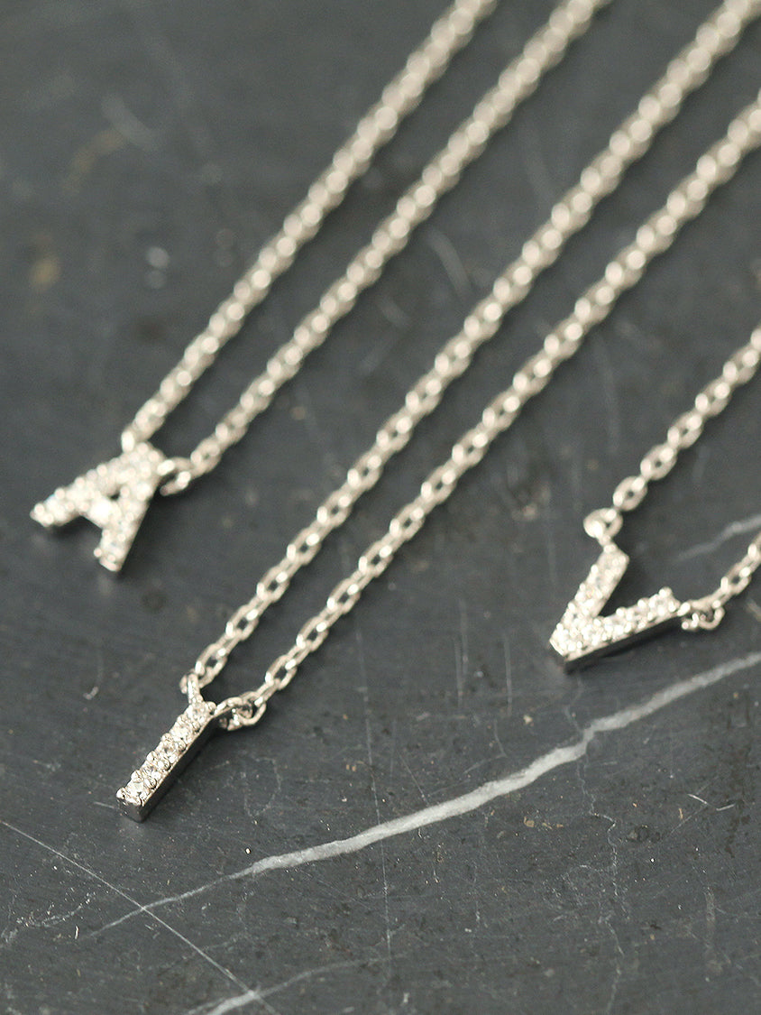 Cubic Initial necklace A-Z