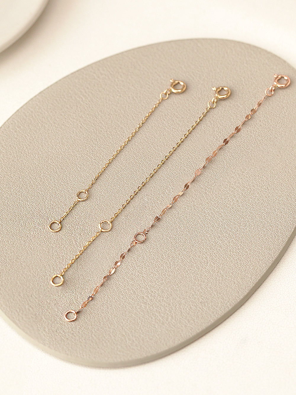 14K Necklace Bracelet Extender Chain 5mm 7mm 9mm