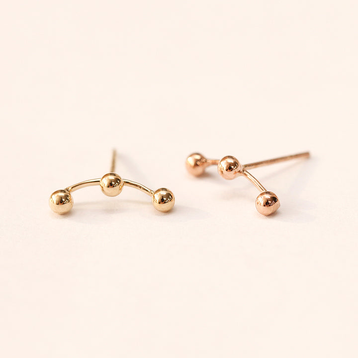 14K Gold Ball Constellation Stud Earring