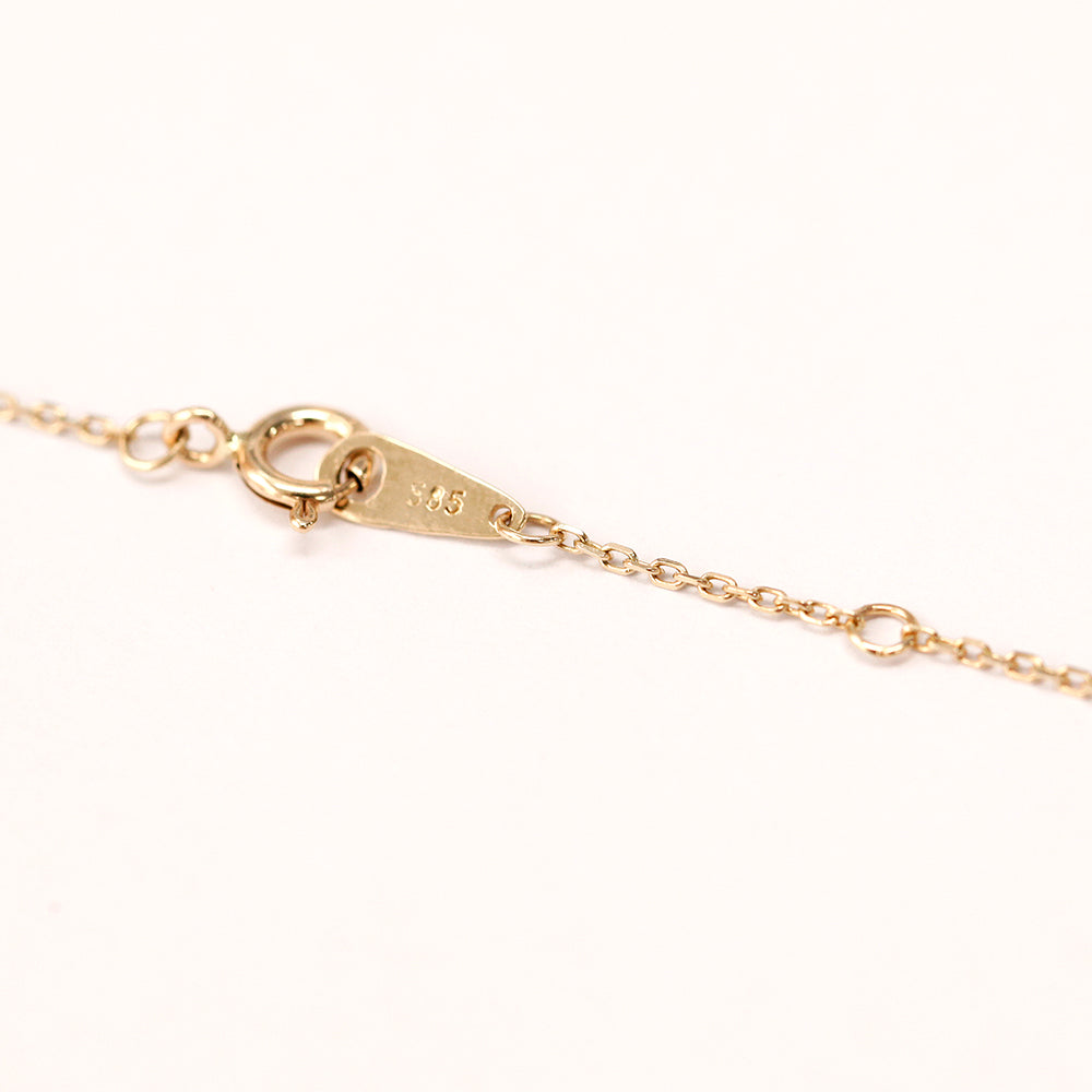 14K 18K Gold Point Marquiuse Cubic Necklace