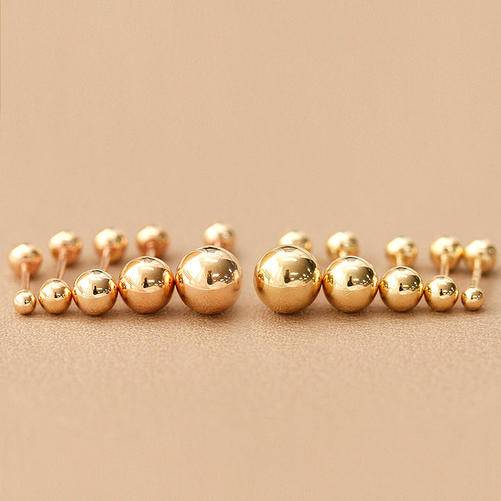 14K Gold Ball Cartilage Earring 2mm/2.5mm/3mm/4mm/5mm/6mm 20g