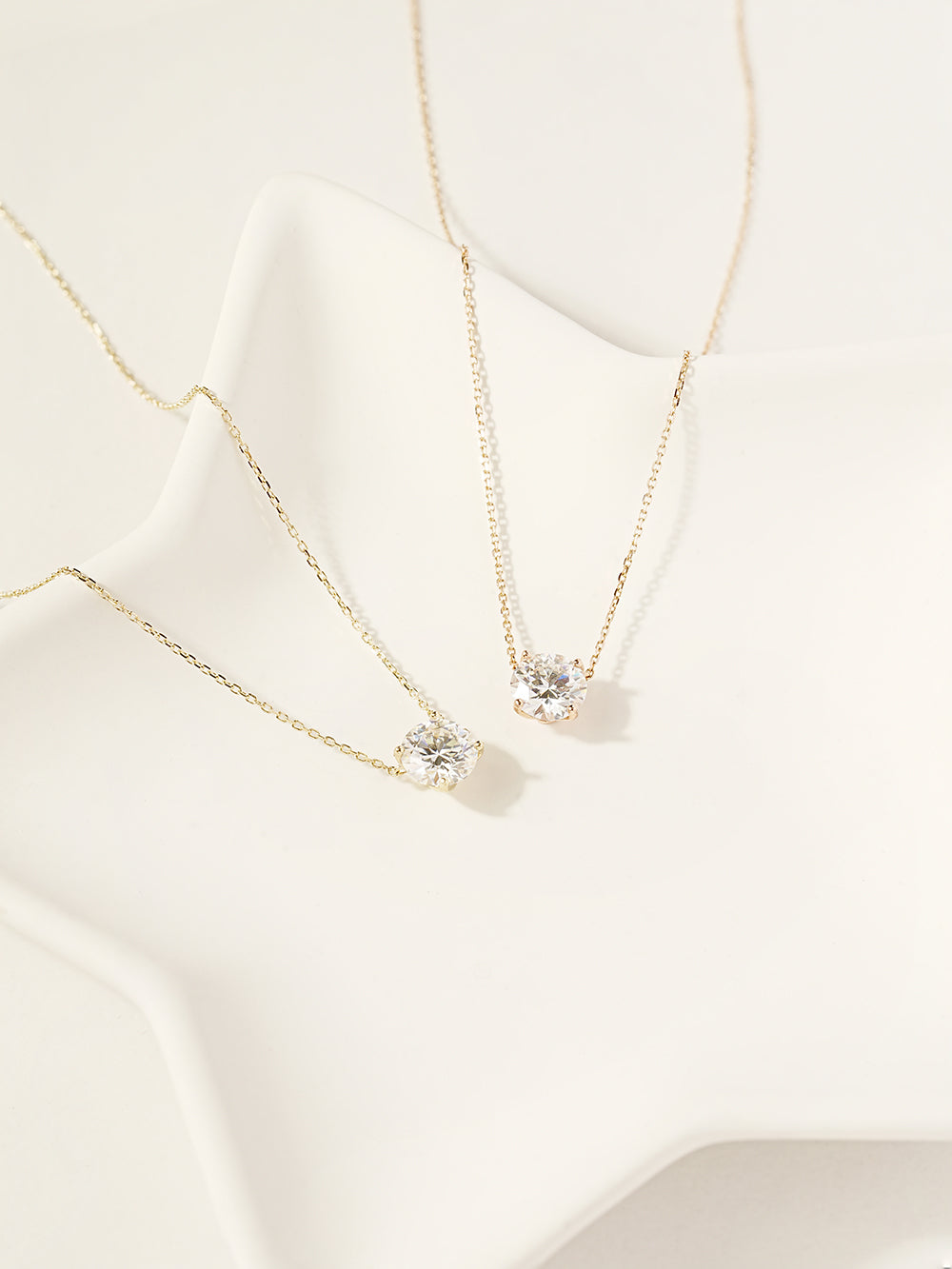 14K 18K Gold 2 Karat Moissanite Necklace