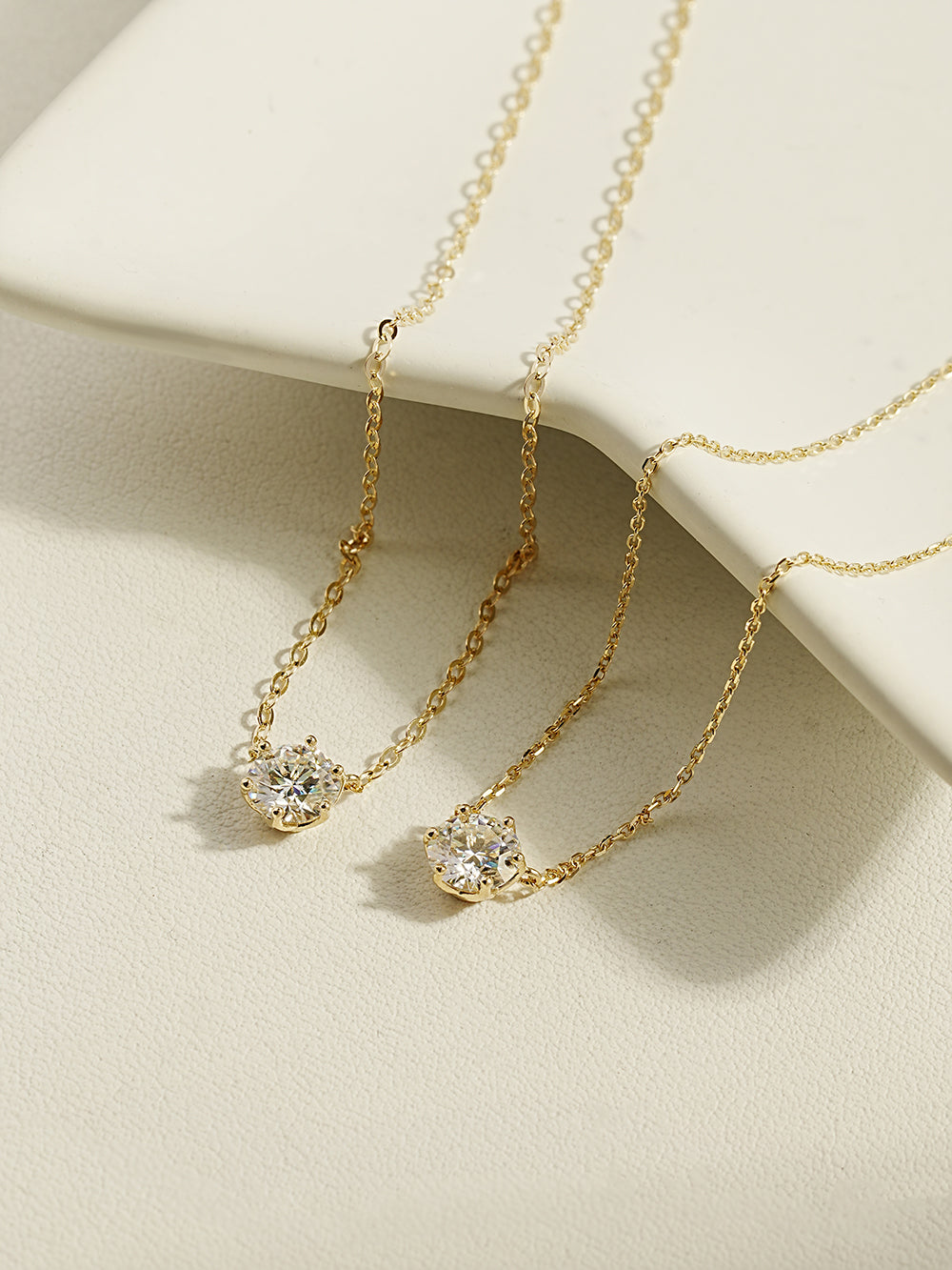 14K 18K Gold Moissanite Necklace