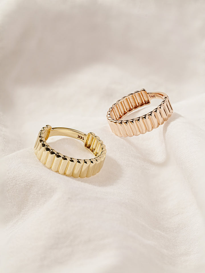 14K 18K Gold Embossed Ring