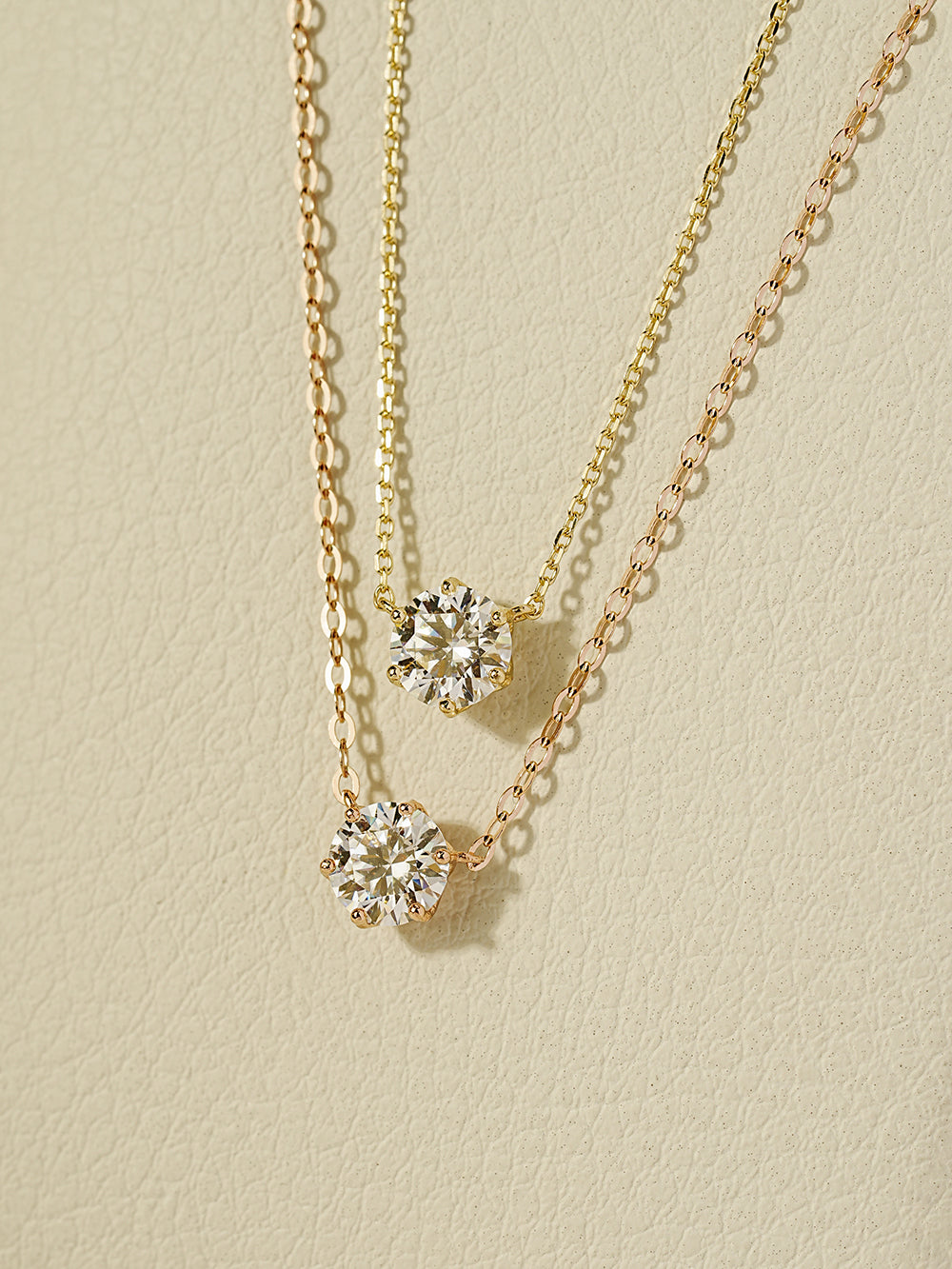 14K 18K Gold Moissanite Necklace