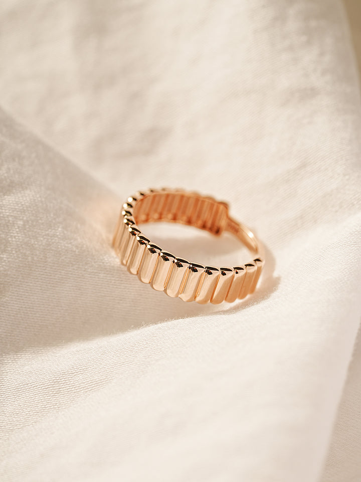 14K 18K Gold Embossed Ring