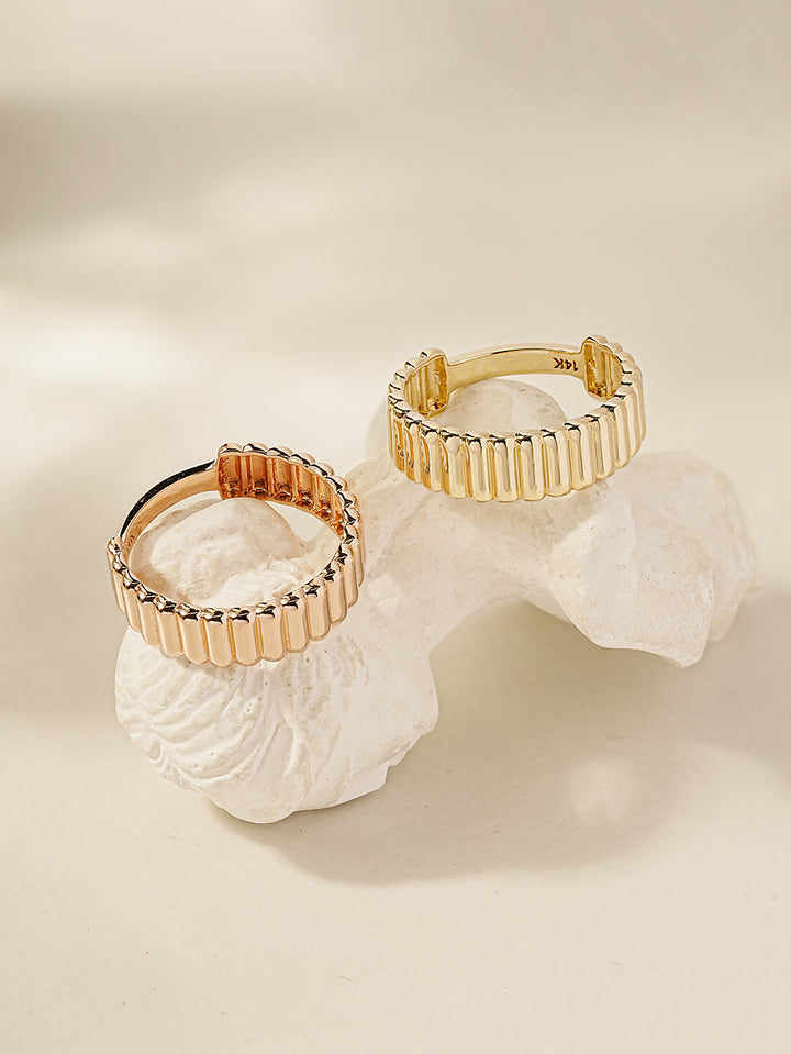 14K 18K Gold Embossed Ring