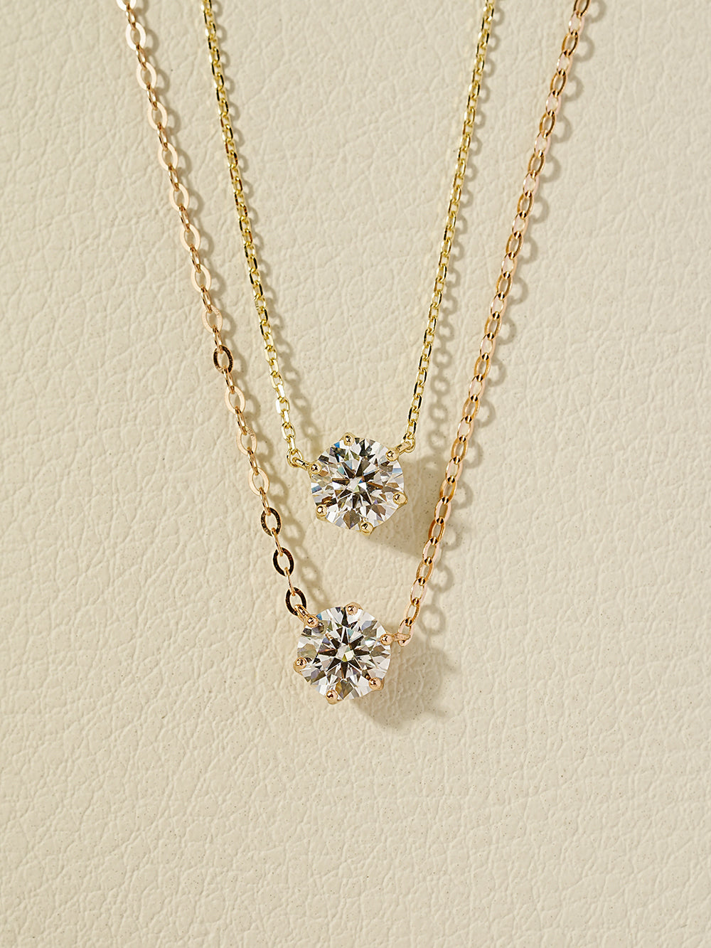 14K 18K Gold Moissanite Necklace